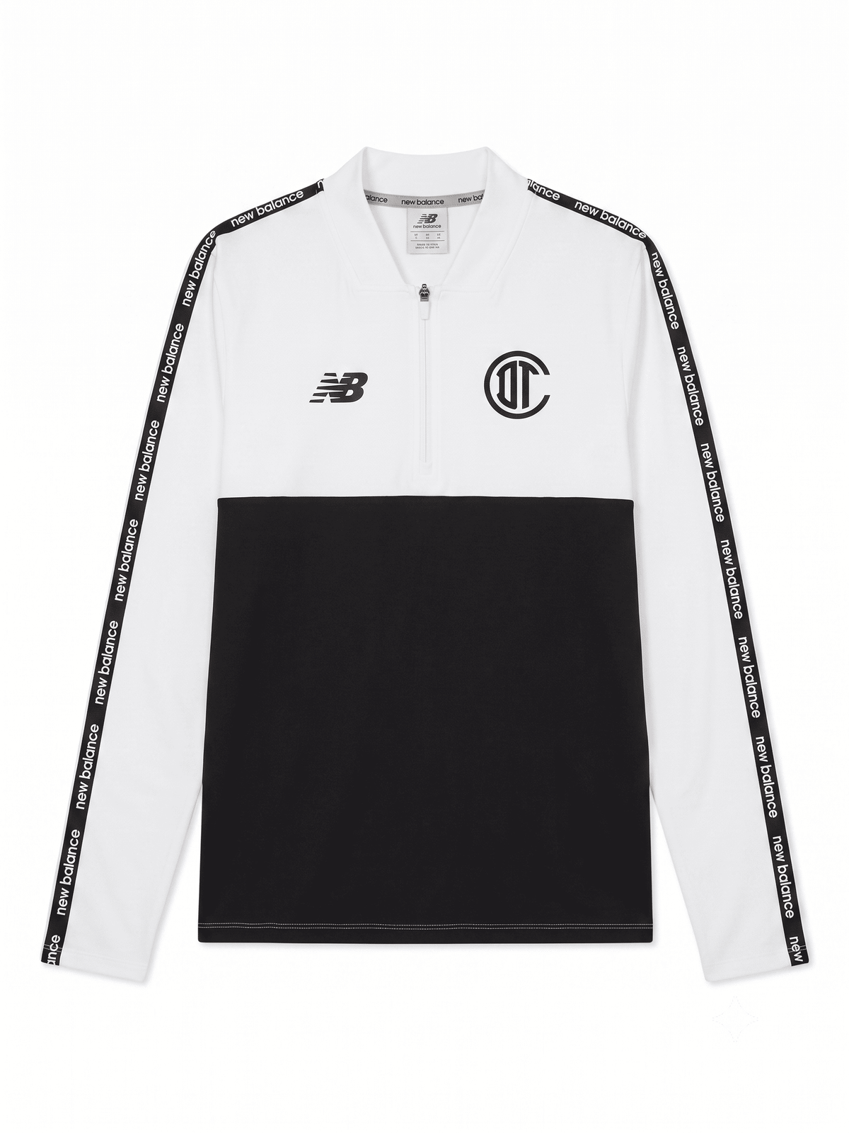 Sudadera Blanco y Negro Zipper 1/4 26-27 - Hombre