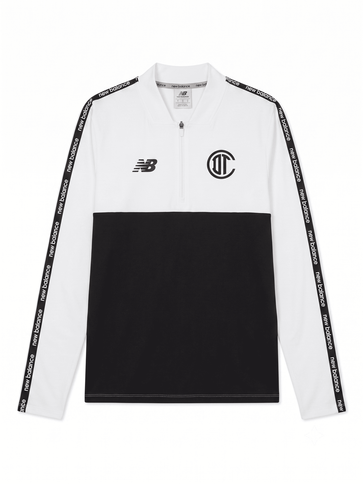 Sudadera Blanco y Negro Zipper 1/4 26-27 - Hombre