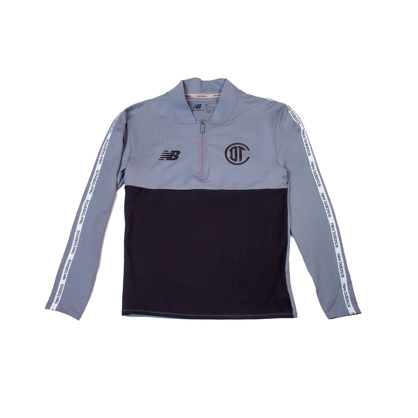 Sudadera Gris y Negro Zipper 1/4 - Dama
